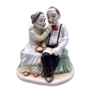 Vintage Da Vinci Collection Happy Marriage Grandma Shares Cookies with Grandpa